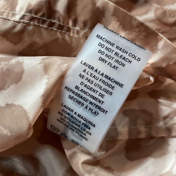 GOOD AMERICAN DESERT LEOPARD LIGHTWEIGHT QUARTER ZIP SHEER PULLOVER JACKET SMALL - Picture 14 of 14